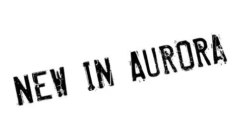 New In Aurora rubber stamp Stock Illustration