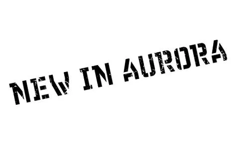 New In Aurora rubber stamp Stock Illustration