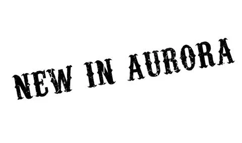 New In Aurora rubber stamp Stock Illustration