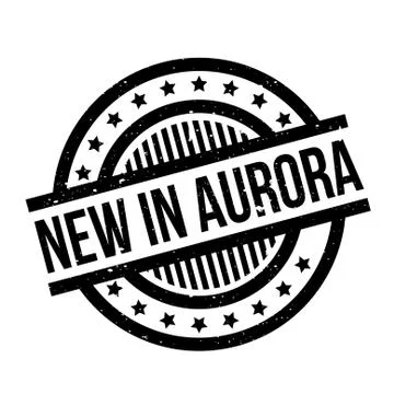 New In Aurora rubber stamp Stock Illustration