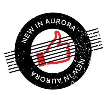 New In Aurora rubber stamp Stock Illustration