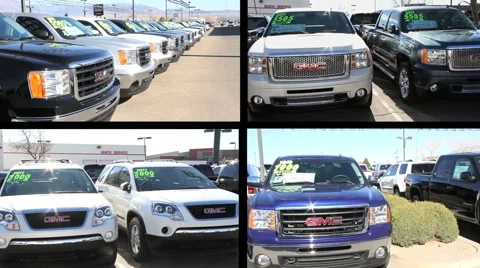 New Auto Dealer Multiscreen Video stock 1099204