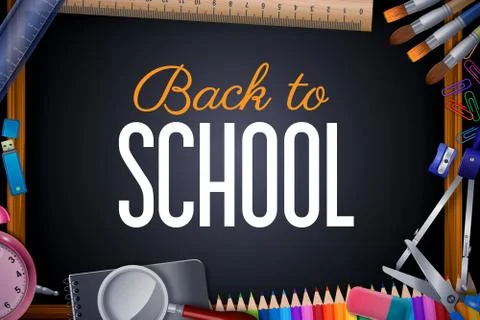 New Back to school background Stock Illustration