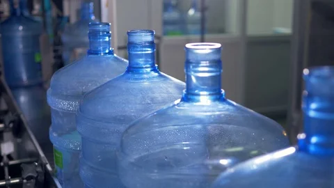 New batch of large PET bottles on line. Stock Footage