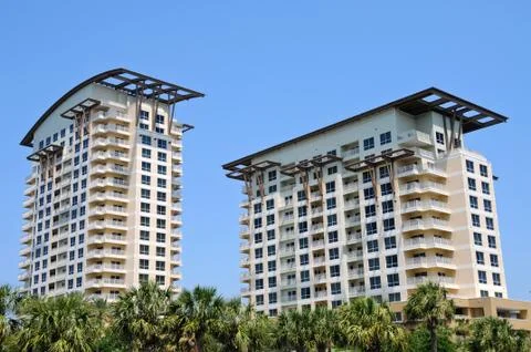 New Beach Condos Stock Photos
