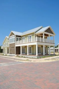 New Beach House in Construction Stock Photos