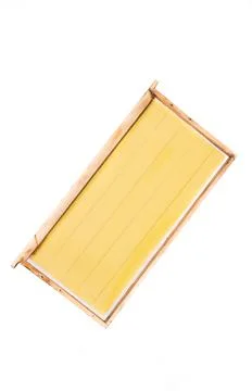 New bee frame on white background Stock-Fotos