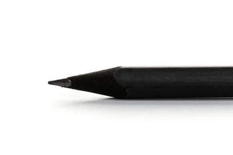 New Black graphite pencil triangular shape isolated.on white background Stock Photos