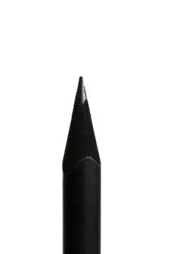New Black graphite pencil triangular shape isolated.on white background Stock Photos