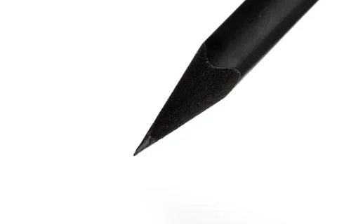 New Black graphite pencil triangular shape isolated.on white background Foto stock