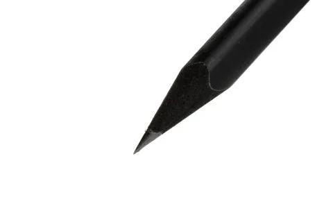 New Black graphite pencil triangular shape isolated.on white background Foto stock