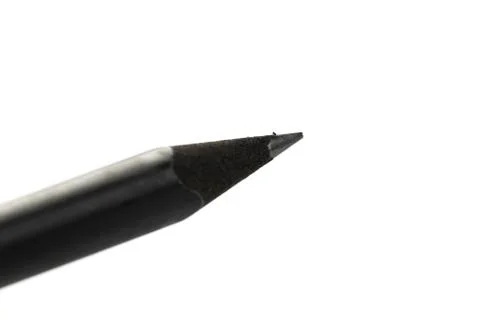 New Black graphite pencil triangular shape isolated.on white background 스톡 사진