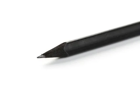 New Black graphite pencil triangular shape isolated.on white background 스톡 사진