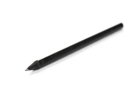 New Black graphite pencil triangular shape isolated.on white background 스톡 사진