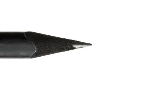 New Black graphite pencil triangular shape isolated.on white background Stock Photos