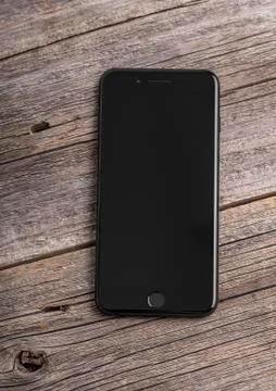 New black iPhone 7 Plus. Stock Photos