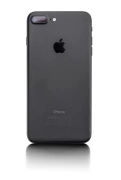 New black iPhone 7 Plus. Stock Photos