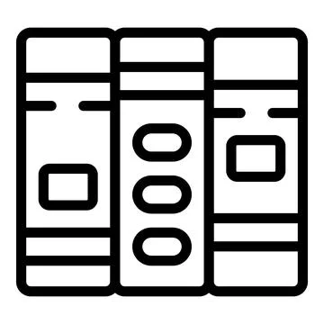 New book stack icon outline vector. Cover story Stock Illustration