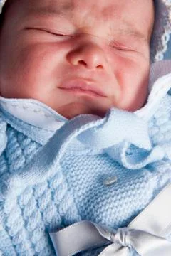 New borning making grimace Foto stock