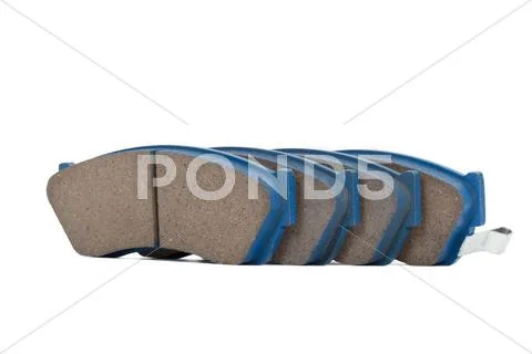New brake pads disk brake (isolated) Stock Photos