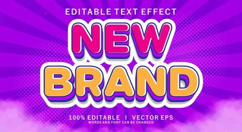 New brand vector text effect with modern style design Stock Illustration