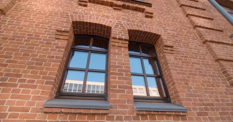 The new brick building in the old classic style is very prestigious Stock Footage 119559612