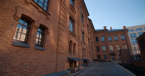 The new brick building in the old classic style is very prestigious Video stock 119559746