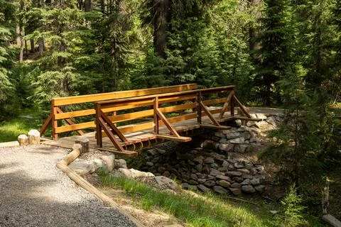 New Bridge On Accessible Trail 写真素材