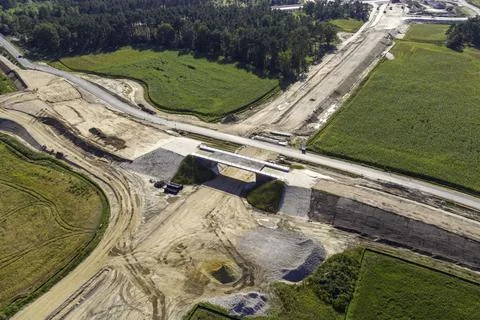 A new bridge is being built Stock Photos