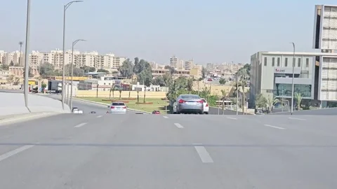 A new bridge in Cairo Egypt, new developmental projects Stock Footage 273160468
