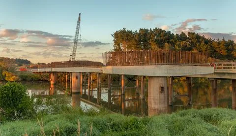 New Bridge Foundations Stock Photos