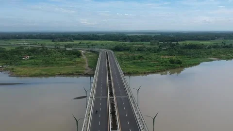 New bridge with great view Stock Footage 240817878