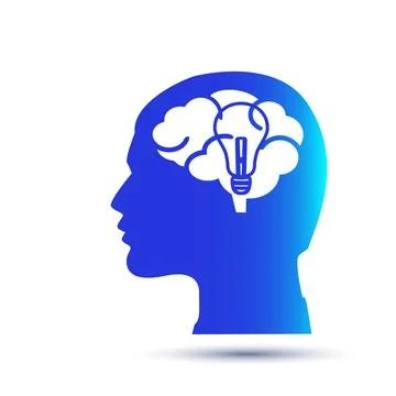 New bright idea in human head Stock Illustration