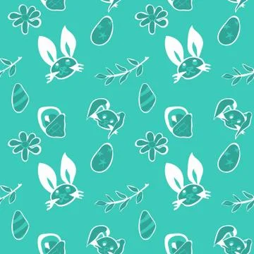 New bright pattern for easter holiday simple drawing Illustrazione stock