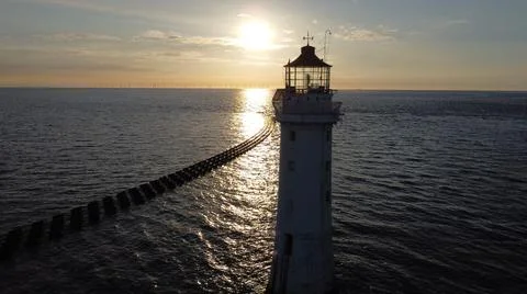 New Brighton Lighthouse Stockfoto's