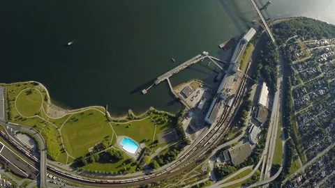 New Brighton Park Second Narrows Bridge Vancouver Stock Footage 128831085