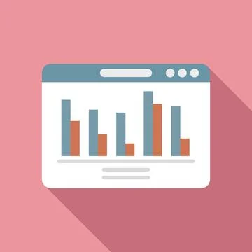 New browser icon flat . Internet computer Stock Illustration