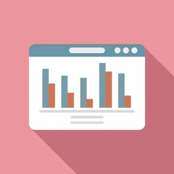 New browser icon flat vector. Internet computer Stock Illustration