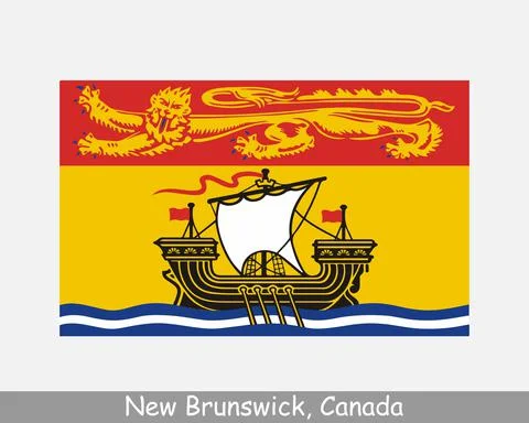New Brunswick Canada Flag Stock Illustration