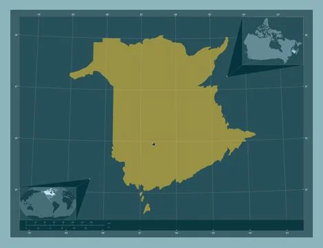 New Brunswick, Canada. Solid color shape Stock Illustration