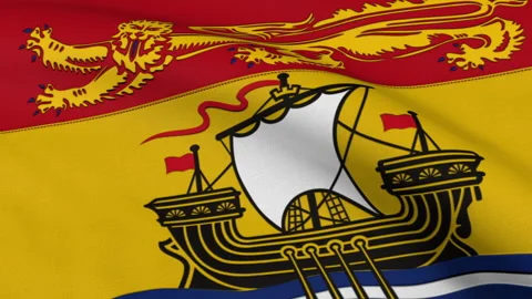 New Brunswick Flag Loop Stock Footage 241253848