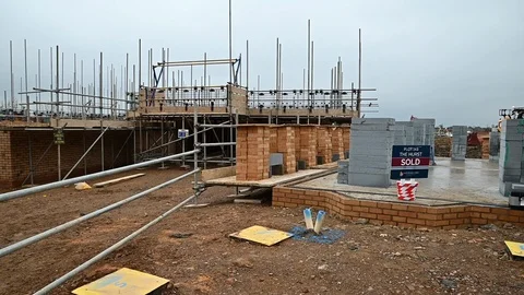 New build homes Stock Footage 121478370