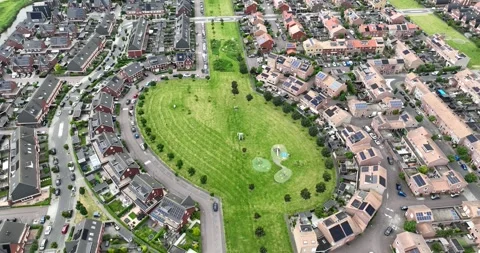 New build residential area, modern housing at Assendelft, The Netherlands 스톡 동영상 277077341