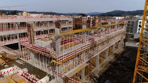 New Building Construction Stock Footage 87561604