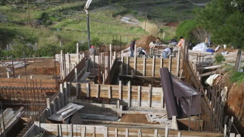 New Building Construction. Stock Footage 132148850