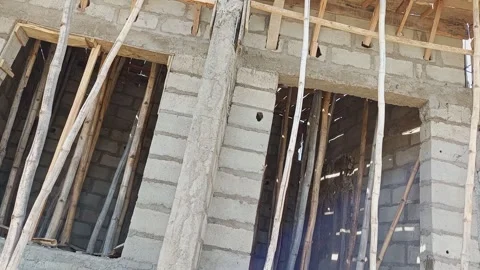 New Building Formwork Under Construction In Kano Nigeria Stock Footage 325957224