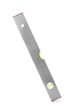New building level on white background. Professional construction tool Fotos de archivo