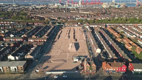 New building plot for affordable housing, Bootle, England Vídeos de archivo 307712482