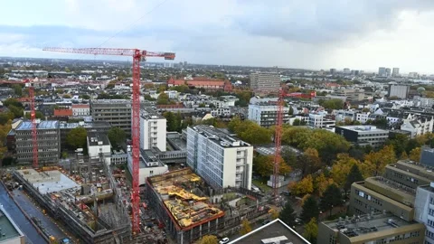 A new building under construction at the University of Hamburg, Germany. Stock Footage 163434564