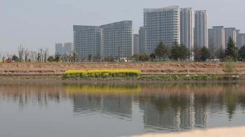 New Building Under Construction in Yiwu, Hong Kong China. Stock Footage 95142003